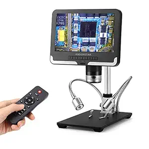 Andonstar Black corlor 7 inch LCD 1080P Circuit Board Digital Microscope AD206 with 200X Magnification Zoom for Phone Repair Soldering