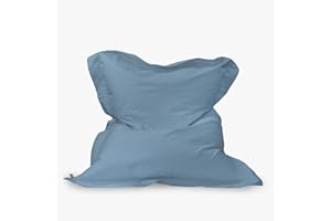 rucomfy Beanbags Giant Indoor/Outdoor Squashy Squarbie Bean Bag. Use as Cushion, Chair or Lounger. Water & UV Resistant 170 x 130cm (Seafoam Blue, Beanbag Only)