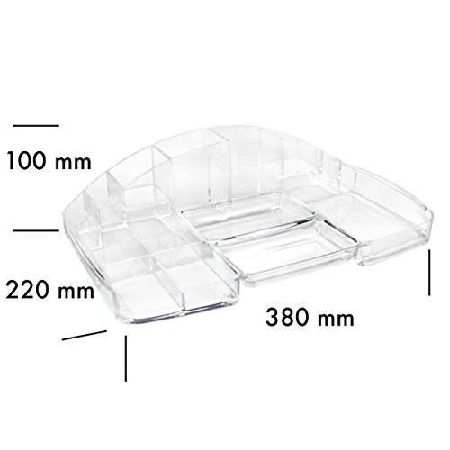 VENKON – Sortierkasten Organizer Aufbewahrungssystem mit 15 Fächern – Kratzfester Transparenter Acryl – ca. 38 x 22 x 10 cm - 3