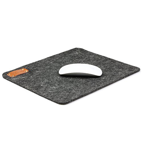 Original Urcover® XXL Designer Gaming Mousepad in liebevoller Handarbeit aus Filz hergestellt 30 x 24 cm dpark Edition Mauspad Grau - 5