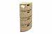 Produktbild woodluv Eckschrank für Badezimmer/Schlafzimmer, aus Seegras, 4 Schubladen