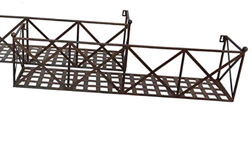 Wandblumenkasten aus Metall B 77 cm Wandkorb Balkonkasten Blumenkasten