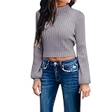 ITISME Damen Strickjacke  Mode Frauen Lose Langarm Backless Verband SOID Sweatshirt Top Bluse