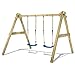 Produktbild WICKEY Holzschaukel SkyBob Schaukelgestell Garten-Schaukel für Kinder mit 2 Schaukelsitzen