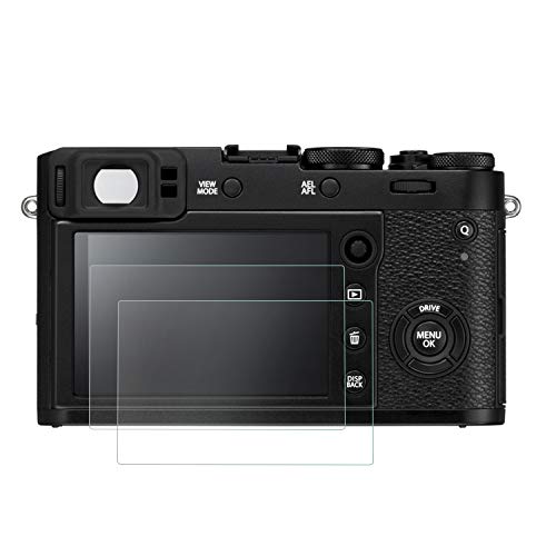 Futheda Camera Screen Protector Compatible with X100F X100T X-E2 X-E2S, (2 Pack) Anti-scratch Waterproof HD-Clear 9H Bubble-Free Clear Tempered Glass LCD Screen Protective Film for DSLR Camera