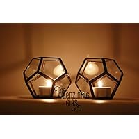 Mini Geometrisches Terrarium, Kerzenständer