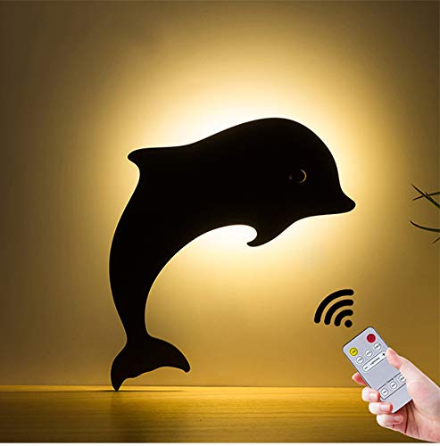 Preisvergleich Produktbild Neue Usb-Lade Delphin Nachtlicht Intelligente Induktion Fernbedienung Magnetischen Schlafzimmer Nachttischlampe Fernbedienung Usb Aufladen