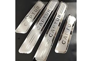 VIPOES 4 PièCes Voiture Plinthes pour Renault Captur 2024 2023 2022 2021 2020 2019, Protecteur Seuil Porte AntidéRapant Garde Plaque Antirayures