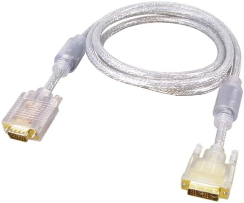 All4u BC 57-3 DD DVI Cable/DVI 18+5-Pin Male to 15-Pin Sub D HD Male/Single Link / 3x Coaxial RGB / 3 m Transparent