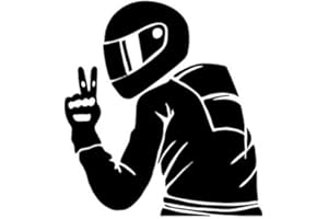 AUBLINTO Etiqueta engomada de la motocicleta,Etiqueta Engomada Divertida Del Coche Etiqueta decoración de la carrocería "Respect for Bikers" 3D Personalized Car Stickers Calcomanías