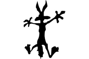 SHFT Adesivo for auto Coyote Silhouette Adesivo for auto Fustellato Impermeabile Parabrezza Skateboard Decalcomania Accessori for auto Grafica interessante (Color : BK, Size : 15cm)