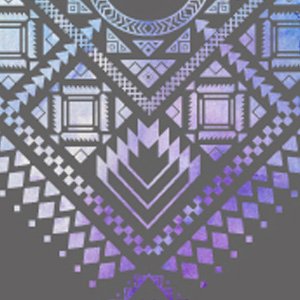 kwmobile Funda para bq Aquaris X5 Plus - Carcasa de  TPU  para m  vil y dise  o Azteca en  Azul Violeta Transparente 