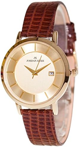 Quartz ladies' wrist-watch Jordan Kerr + gift box, leather strap, date, ZJK72B99J6S/4