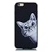 Produktbild Everainy Kompatibel für iPhone 6 Plus/iPhone 6S Plus Hülle Silikon Bumper Gummi Kreativ Neu Cover Hüllen für iPhone 6 Plus Handyhülle Stoßfest TPU Stoßstange Schwarz Schutzhülle (Neugierige Katze)