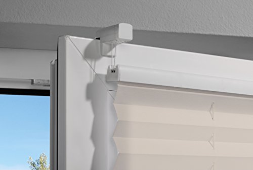 mydeco® 60×130 cm [BxH] in creme – Plissee Jalousie ohne bohren, Rollo für innen incl. Klemmträger (Klemmfix) – Sonnenschutz, Sichtschutz für Fenster - 5