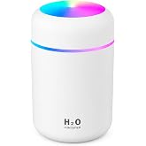 Neo Şarjlı Hava Nemlendirici 300ML RGB Işıklı Type-C Buhar Makinesi Sessiz Ortam Nemlendirici Aroma Dif&uuml;z&ouml;r&uuml; 1 Adet Filtre He