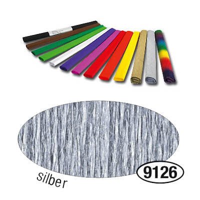 Krepp-Papier, 50x250cm, silber [Spielzeug]