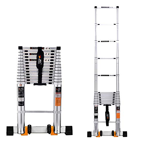 Preisvergleich Produktbild BJL-Step Hocker Teleskopleiter-Tritthocker - Stabiler Teleskop-Tritthocker aus Aluminiumlegierung - 6 Größen OYO (Size : Straight Ladder - 3.8m)