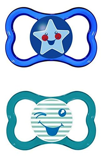 Mam Air 6+M Soother - Blue-Light Blue (New Design) [Baby Product]