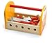 Allkindathings Childrens Wooden Rooster Tool Box Toy Nuts Bolts Hammer Screwdriver