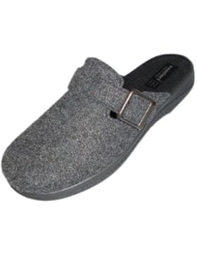 Intermax Herren Filz Clog mit Ristriemen Filz anthrazit