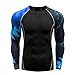 Produktbild serliyHerren Langarm Funktionsshirt | Atmungsaktiv | Sport | Fitness | Unterhemd | Unterwäsche |Sportbekleidung Kompressionshose Lang Trainingsanzug Atmungsaktiv Fitness für Laufen Radfahren Yoga