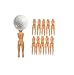 Produktbild snowwer Nude Damen Golf Tees  10 Stück nuddie Naked Golfer Ball Tees