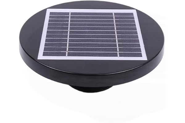 Ventilateur Solaire Extracteur d’Air Autonome – 2,5W – Pour Container, Camping-Car, Serre, Toilettes Mobiles, Mobile Home, Cabane, Cabanon, Caravane, Fourgon, Grenier – Étanche – Débit 55 m³/h