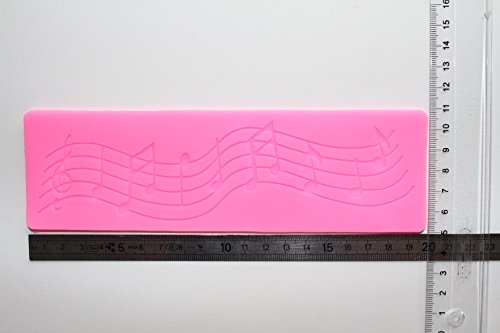 Silikonform Musiknoten Strophe Fondant Randdeko Ausstechform Tortendeko Backen - 5