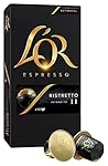 L'Or Espresso Café Ristretto - Intensité 11 - 50 Capsules en Aluminium Compatibles avec les Machines Nespresso&reg; (Lot de 5X10 capsules)