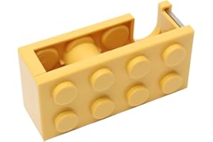 UPINWENUP Sticky Tape Dispensers Yellow Tape Dispenser Building Blocks Tape Dispenser for Warehouse Home and Office