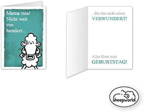 'Sheepworld Mini Folding Card – Birthday Card – ' Mama Mia Not Far From a Hundred... (80501 1) for Apple i Phone 5 °C