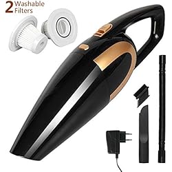 Aspirateur à Main Sans Fil [ Autonomie : 35 Minutes ] Aspirateur de Table Portable Légers Rechargeable 6000PA Aspirateur Voiture [ 2 filtre HEPA ] Pour Bureau Canapé Maison Animaux