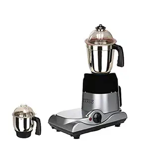 Masterclass Sanyo 1000 Watts Baba Metallic Mixer Grinder with 2 Jar (1 Large Steel Jar, 1 Chutney Jar) Make in India