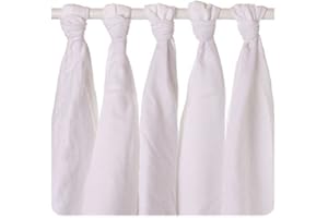 XKKO Bio - Mullwindel / Spucktuch "Alte Zeiten", weiss, 5 Stück