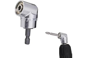 Anzailala 105 Degree Right Angle Drill Attachment, 1/4" Hex Shank (Short)