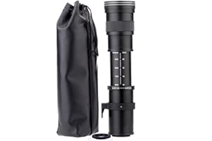 JINTU 420-800mm Téléobjectif Zoom F/8.3-16 Manuel MF pour Sony NEX E Mount Camera NEX-5T NEX-6 NEX-7 a5000 a5100 a6000 a6100 a6300 a6400 a6400 a6500 a6600 D90 D780 D5600 D3200 Alliage d'aluminium