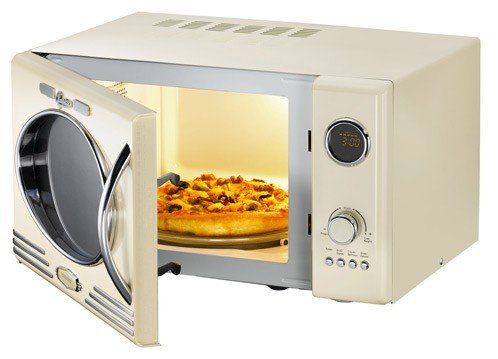 Adexi Melissa 163-30089 Mikrowelle / 900 W / 25 L Garraum / Design Mikrowelle mit Grill / creme - 2