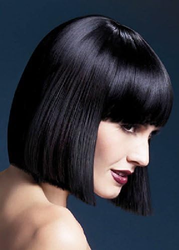 Ladies Black Blunt Bob Fever Lola Wig by Struts Fancy Dress