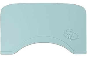 hauck Tovaglietta Bambini Per Vassoio in Legno Wooden Tray - Tovaglietta Silicone 100% Uso Alimentare Per Seggiolone In Legno Alpha+ e Beta+ - Facile da Lavare e da Riporre - Menta, Leone