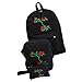 Produktbild Rucksack Kolylong® 1 Set Unisex Jungen Mädchen Rose Stickerei Rucksack Mode College Schultertasche für studenten Handtasche Reise Tasche Backpack Bag (Schwarz)