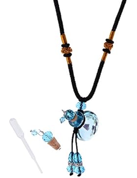 MagiDeal Modeschmuck Aromatherapie Öl Flaschen Anhänger mit Seil Halskette - Schmuck Zubehör