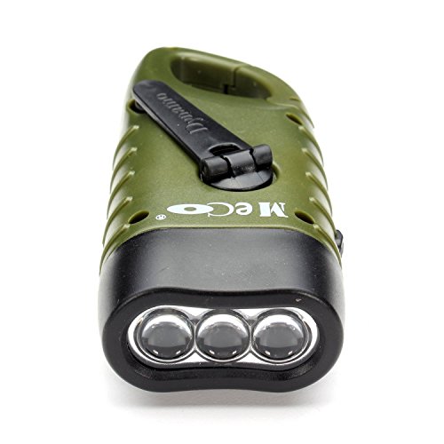 Dynamo Taschenlampe Taschenlampe Handkurbel Solar Taschenlampe Camping Notfall-Taschenlampe Karabiner Taschenlampe für Camping Outdoor-Klettern Wandern - 3