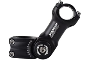 Xzeemo Potencia de Bicicleta Ajustable ±60°, 31,8 mm Vástago de Manillar para Bicicletas, Adaptador de Manillar de Aleación de Aluminio, para Bicicleta de Montaña Bicicleta de Carretera MTB BMX