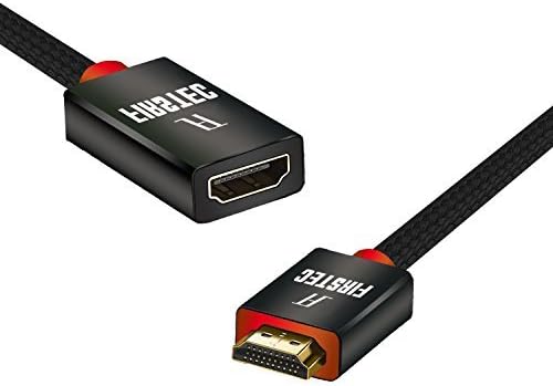 FIRSTEC High Speed HDMI Cable 2.0 Male to Female Extension Cable HDMI extension cable (male to female) Support 4K Resolution for Blu Ray Player, 3D Television,HDTV, Roku, Boxee, PS3/PS4 etc 0.3M / 1FT