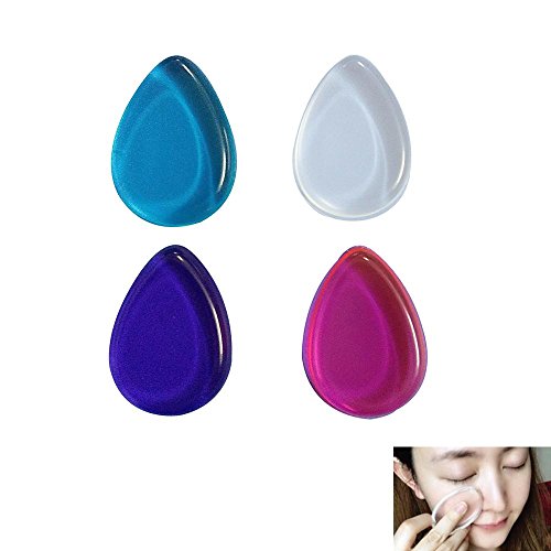 Leegoal(TM) 4pcs Silicone Makeup Sponge Flawless Foundation Powder Puff Sponge Applicator ,4 Colors