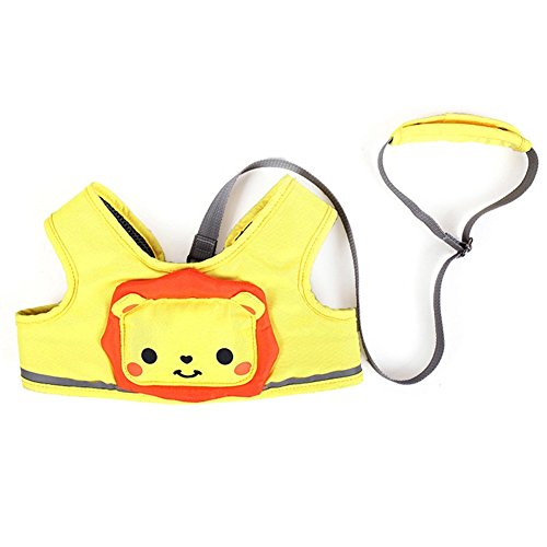 Urassistant New Infant Baby Toddler Safety Harness Walking Belt Strap Harness Assistant 3 in 1 Walker Keeper (Yellow)
