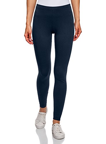 oodji Ultra Femme Legging Basique, Bleu, FR 40 / M