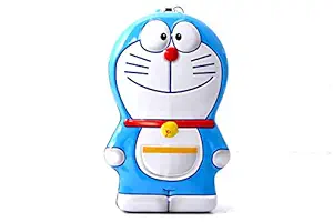 Kidivo Cute Doraemon Cartoon Character Metal Piggy Bank Coin Box Money Box for Kids with Lock (Blue)