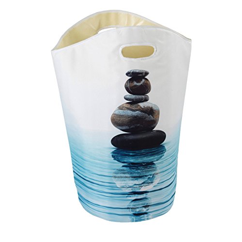 Wenko 62063100 Wäschesammler Meditation - Wäschekorb, Fassungsvermögen 47 L, 35 x 68 x 35 cm, mehrfarbig